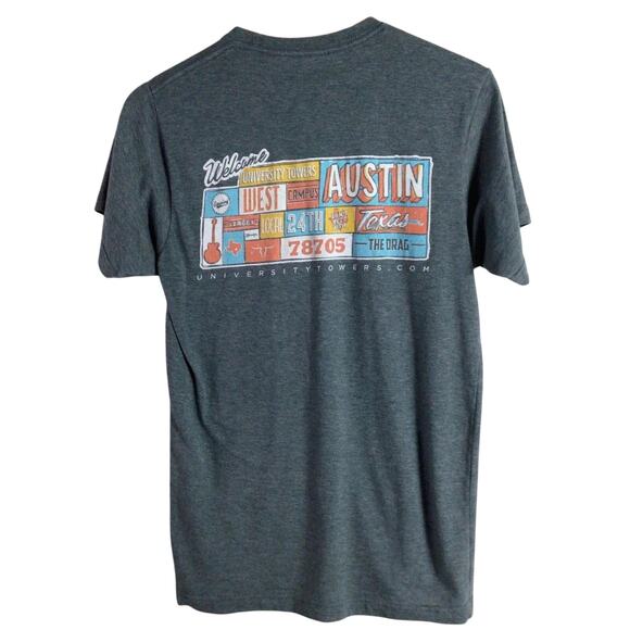 University Towers Austin Texas T Shirt Gray Medium - Picture 1 of 4